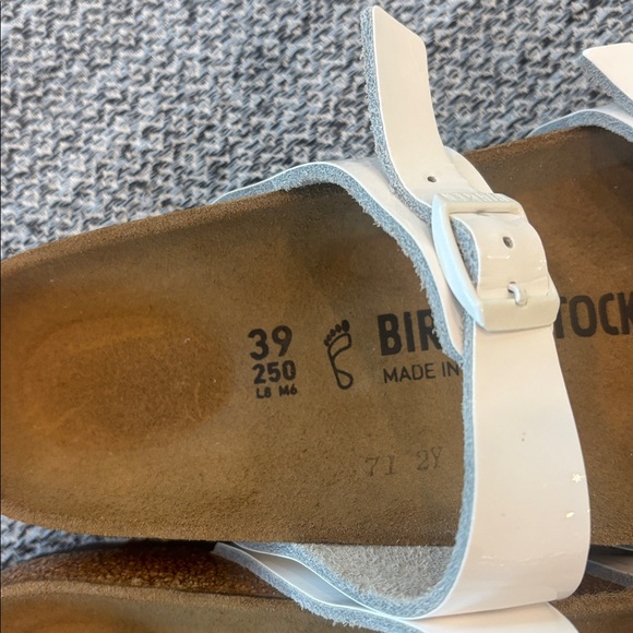 Birkenstock Franca Sandals in white patent leather, size 39 or 8, Excellent con - Picture 10 of 11